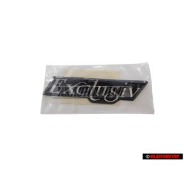 VW Original EXCLUSIV Lado Rotulo Insignia Emblema Negro Cromo - 3A0853675C Z10