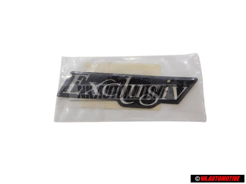 VW Original EXCLUSIV Lado Rotulo Insignia Emblema Negro Cromo - 3A0853675C Z10