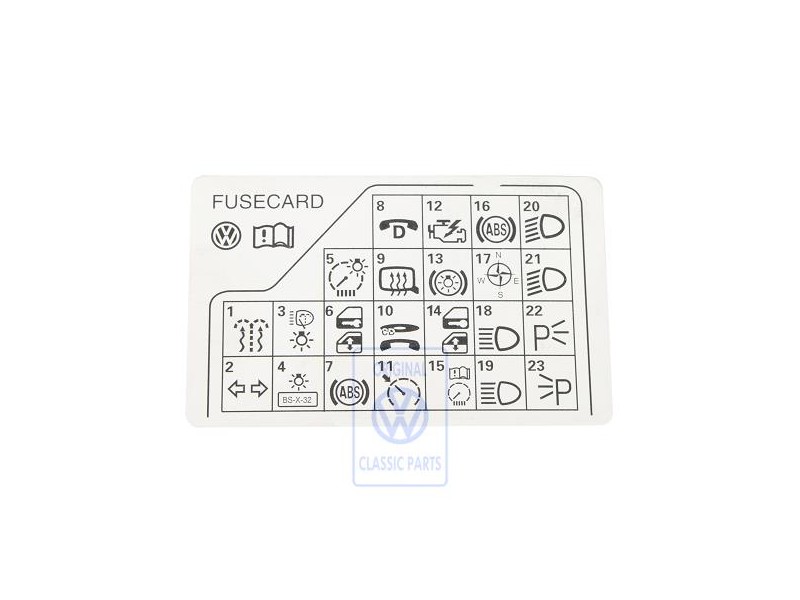 VW Original Rotulo Explicativo - 3B0010241F