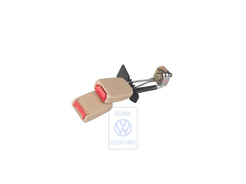 VW Original Cierre De Cinturon Doble Beige Sol/Rojo Fuego - 3B0857739A LSV