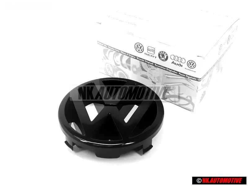 VW Original Frente Simbolo Insignia Emblema Negro - 323853601 041