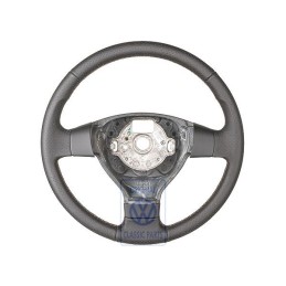 VW Original Volante Direccion (Cuero) Negro/Teca/Negro - 3C0419091AKWDE