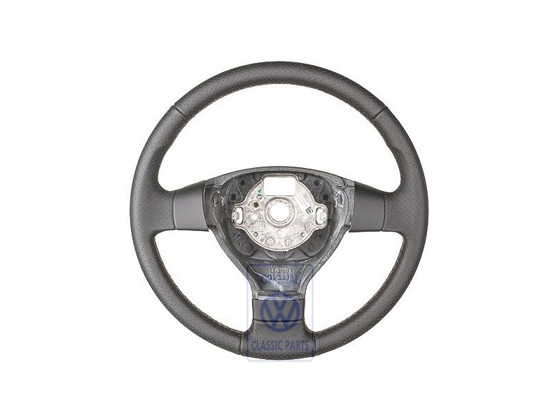 VW Original Volante Direccion (Cuero) Negro/Teca/Negro - 3C0419091AKWDE