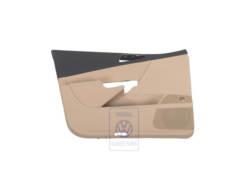 VW Original Panel Puerta (Cuero Sintetico) Negro/Purebeige - 3C1867011EBTCK