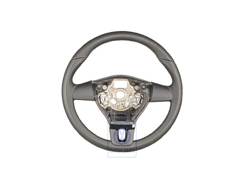 VW Original Volante Direccion (Cuero) Negro/Nougaty - 3C8419091ACBFB