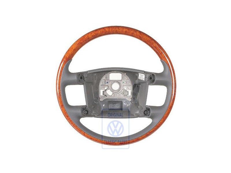VW Original Volante Madera/Cuero Antracita/Eucalipto - 3D0419091ABQSC
