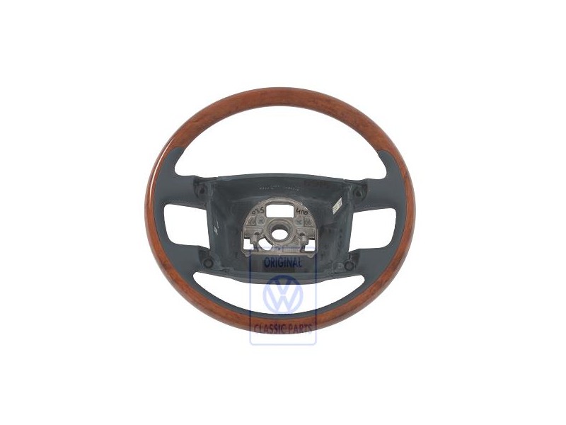 VW Original Volante (Madera/Cuero) Azul Marino/Eucalipto - 3D0419091ABQSD