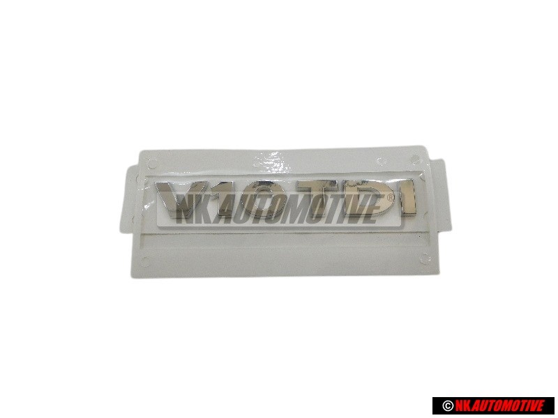 VW Original V10 TDI Trasero Rotulo Insignia Emblema Cromo - 3D0853675D 739