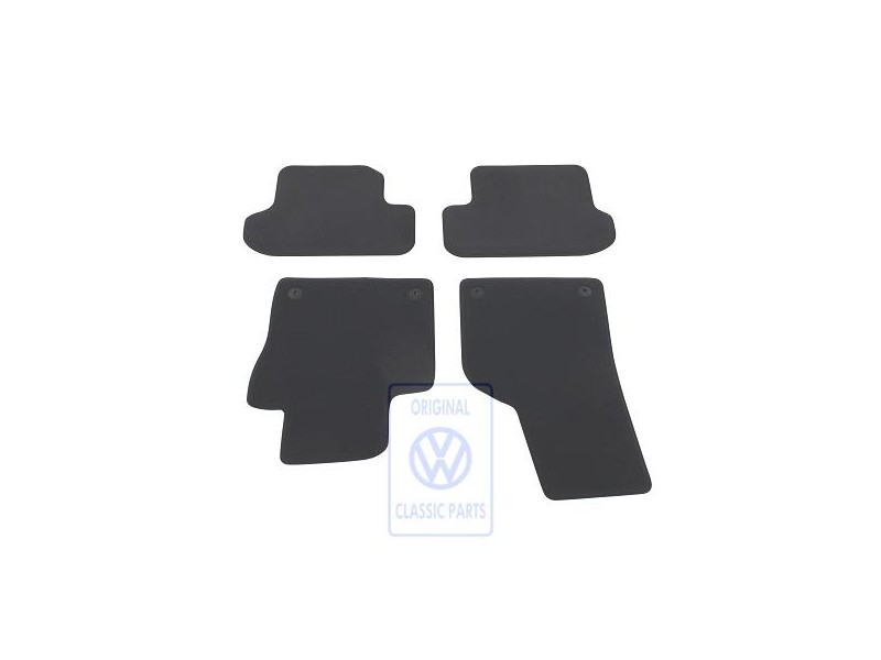 VW Original 1 Juego Alfombrillas Negro Titanio/Negro/Sioux - 5C1863011C AMQ