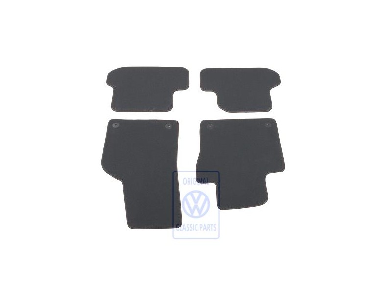 VW Original 1 Juego Alfombrillas Negro Titanio/Naranja - 5C1863011C KMX