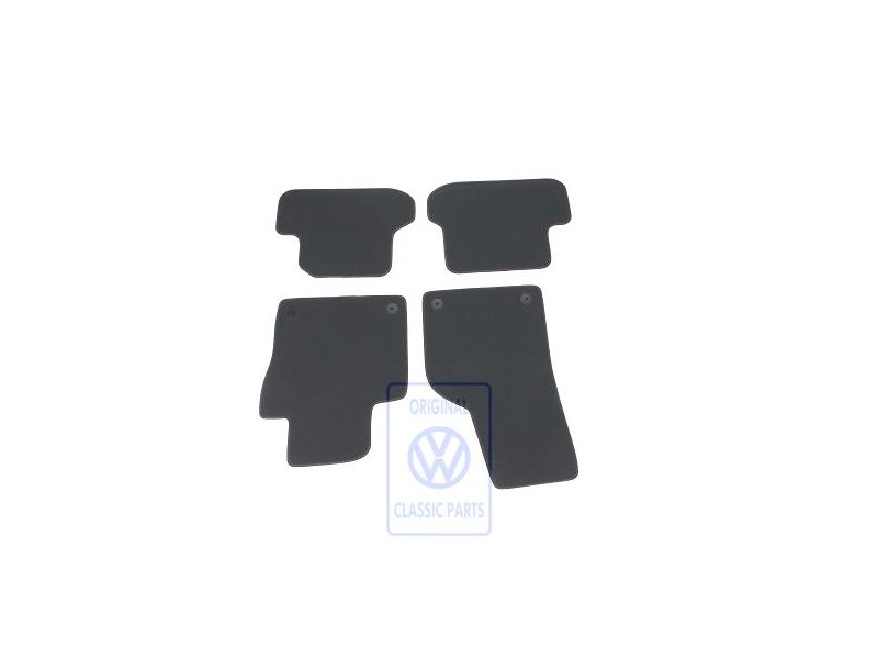 VW Original 1 Juego Alfombrillas Negro/Negro/Curry - 5C1863011C KXX