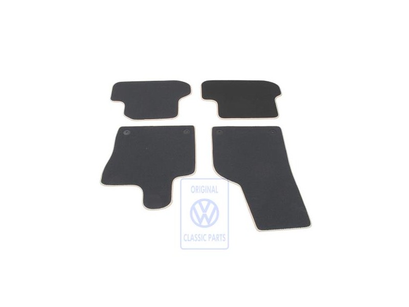 VW Original 1 Juego Alfombrillas Negro Titanio/Beige Claro - 5C1863011H BCX