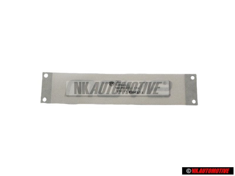 VW Original Rotulo Autoadhesivo Plata - 5K0853433C 1W4