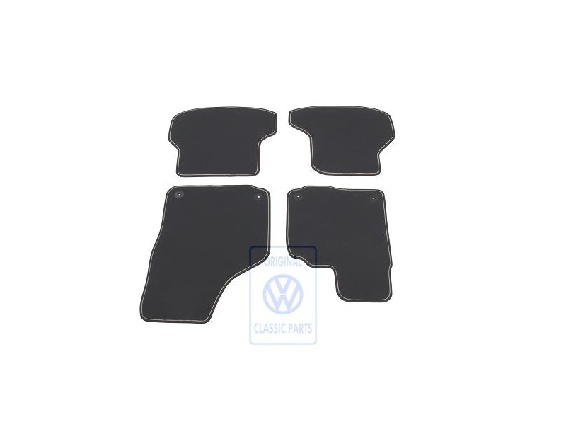 VW Original 1 Juego Alfombrillas Negro Titanio/Pepperbeige - 5K7863011C VIR