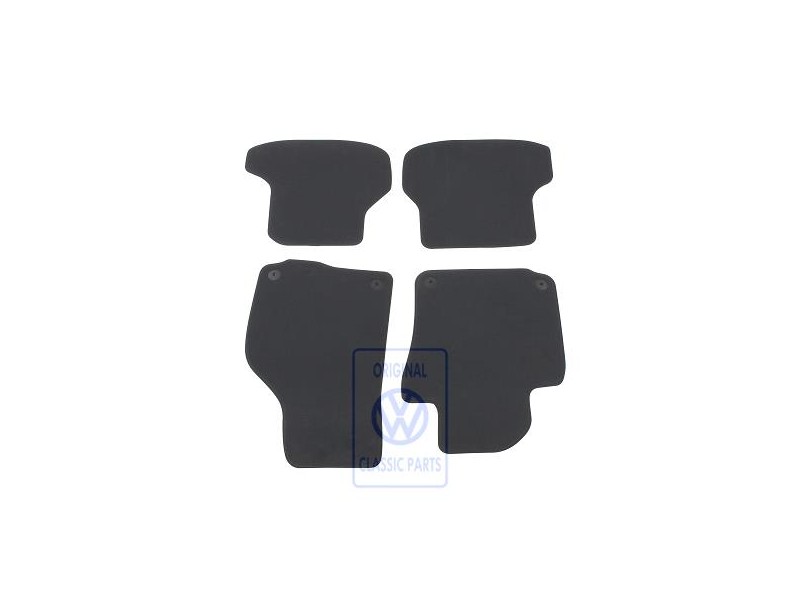 VW Original 1 Juego Alfombrillas Negro Titanio/Negro - 5K7863011 EOM