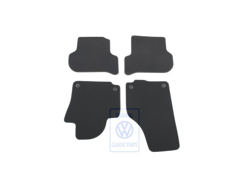 VW Original 1 Juego Alfombrillas Negro/Gris Plata - 5M1863011F RII