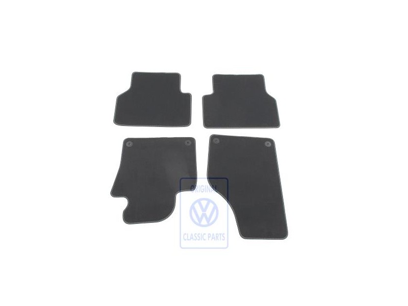 VW Original 1 Juego Alfombrillas Negro/Gris Plata - 5N1863011D RII