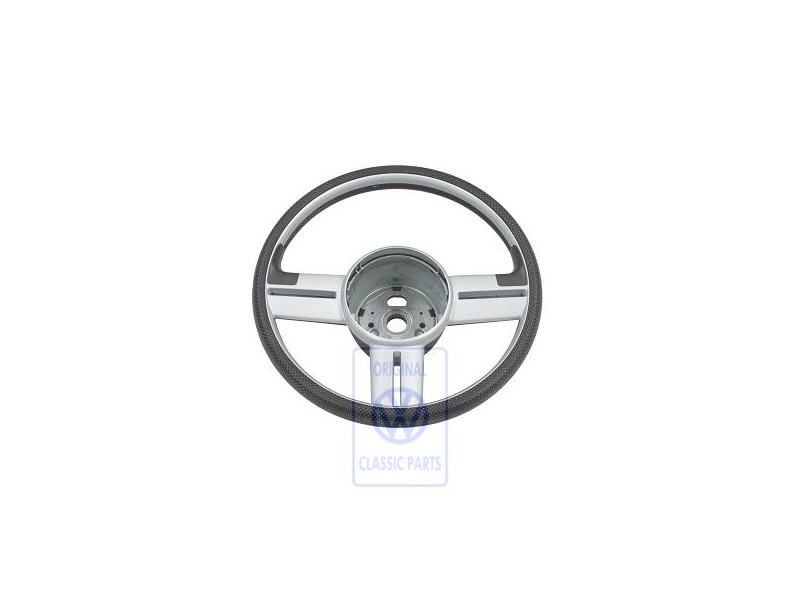 VW Original Volante Deportivo Negro Satinado/Cromo - 6E0419091A JMG