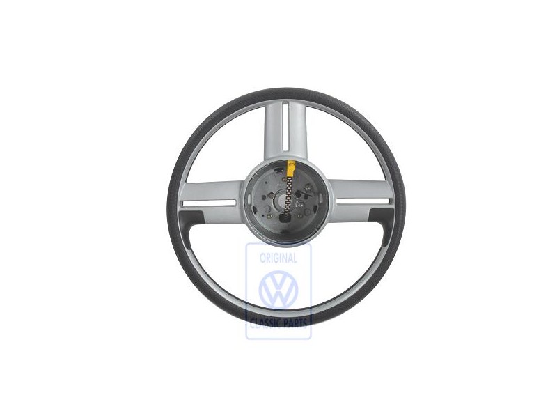 VW Original Volante Deportivo Negro Satinado/Cromo - 6E0419091B JMG