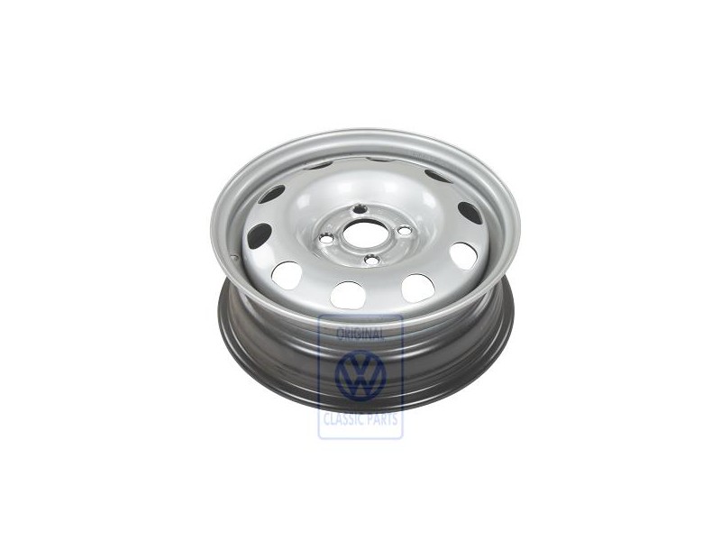 VW Original Llanta De Acero Colores Cromo-Metalizados - 6E0601027A 091