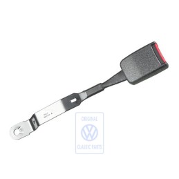 VW Original Cierre De Cinturon Negro Satinado/Rojo Fuego - 6E0857755 FCN