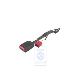 VW Original Cierre De Cinturon Negro Satinado/Rojo Fuego - 6E2857756 FCN