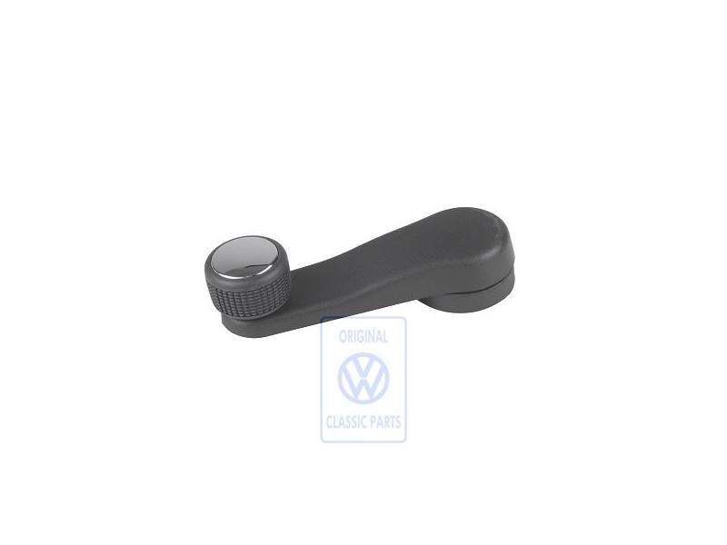 VW Original Manivela Ventanilla Negro Satinado/Cromo - 6K0837581A LBS