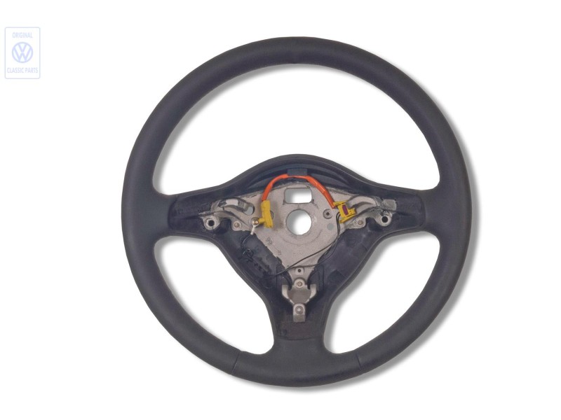 VW Original Volante Direccion (Cuero) Negro/Orbitblue - 6N0419091L HCC