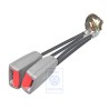 VW Original Cierre De Cinturon Doble Gris Franela/Rojo Fuego - 6N0857488 FCP