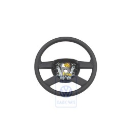 VW Original Volante Direccion (Cuero) Negro/Orbitblue - 6Q0419091M HCC