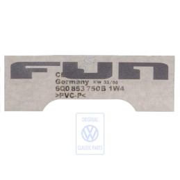 VW Original Rotulo Autoadhesivo Plata - 6Q0853750B 1W4
