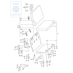 VW Original Acolchado Espalda Con Tapizado - 701070222A