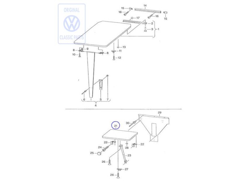 VW Original Placa De Mesa - 701070300F