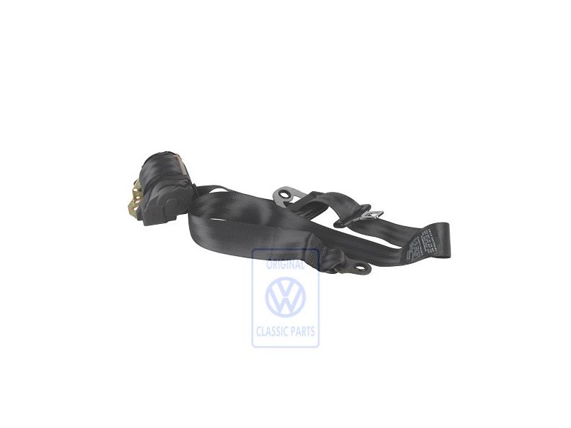 VW Original Cinturon Segur. Tres Puntos Negro Satinado - 701857805C 01C