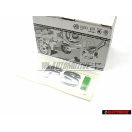 VW Original FSI Trasero Rotulo Insignia Emblema Cromo Verde - 6E0853675B KKH