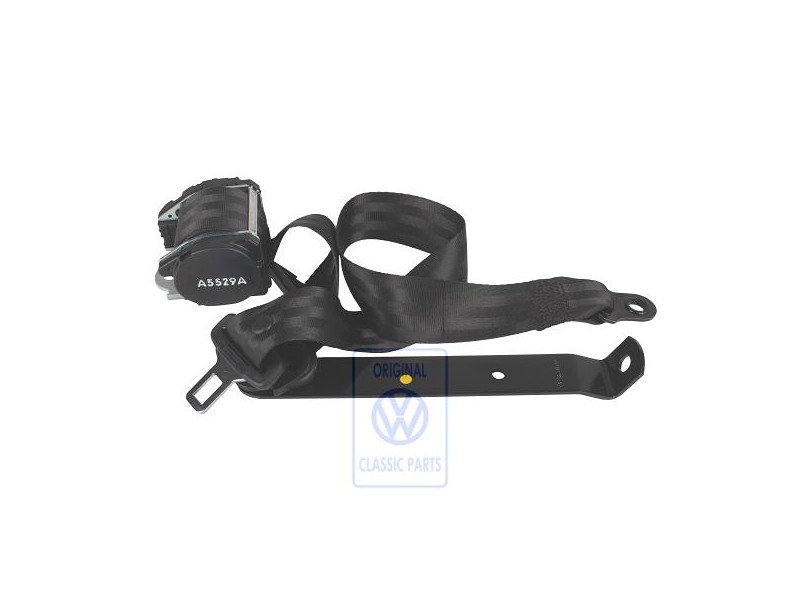 VW Original Cinturon Segur. Tres Puntos Negro Satinado - 703857815A 01C