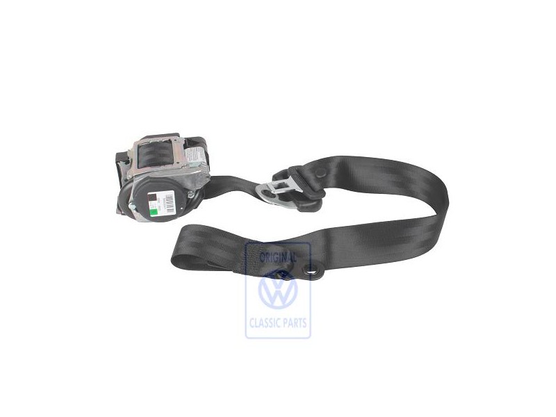 VW Original Cinturon Segur. Tres Puntos Negro Satinado - 7D0857806 01C