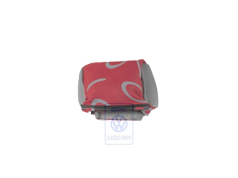 VW Original Tapizado P.Apoyacabez.Tejido Gris Franela/Rojo - 7D0881921N HQS