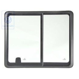 VW Original Ventanilla Corrediza Completa Negro Satinado - 7D5847711C 01C