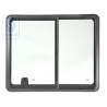VW Original Ventanilla Corrediza Completa Negro Satinado - 7D5847711C 01C