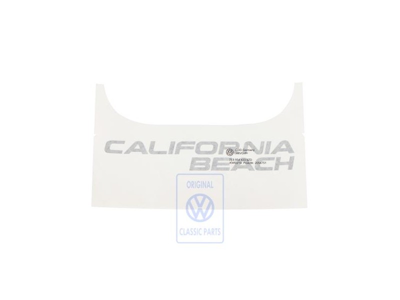 VW Original Rotulo Autoadhesivo Plata Diamante (Oscuro) - 7E8854433 9ZD
