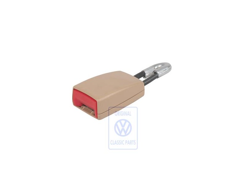 VW Original Cierre De Cinturon Purebeige/Rojo Fuego - 7H0857740 NWX