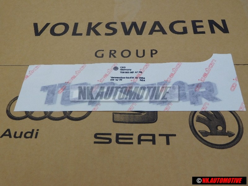 VW Original Rotulo Autoadhesivo Plata - 7H5854431A 1W4