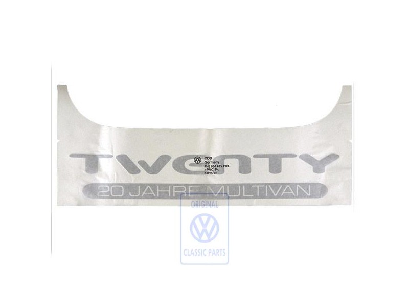 VW Original Rotulo Autoadhesivo Plata - 7H5854433 1W4