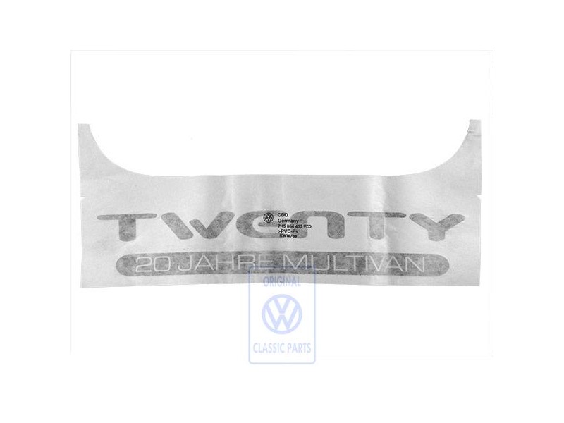 VW Original Rotulo Autoadhesivo Plata Diamante (Oscuro) - 7H5854433 9ZD