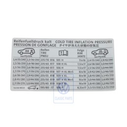 VW Original Adhesivo P. Presion Neumaticos - 7L6010443D
