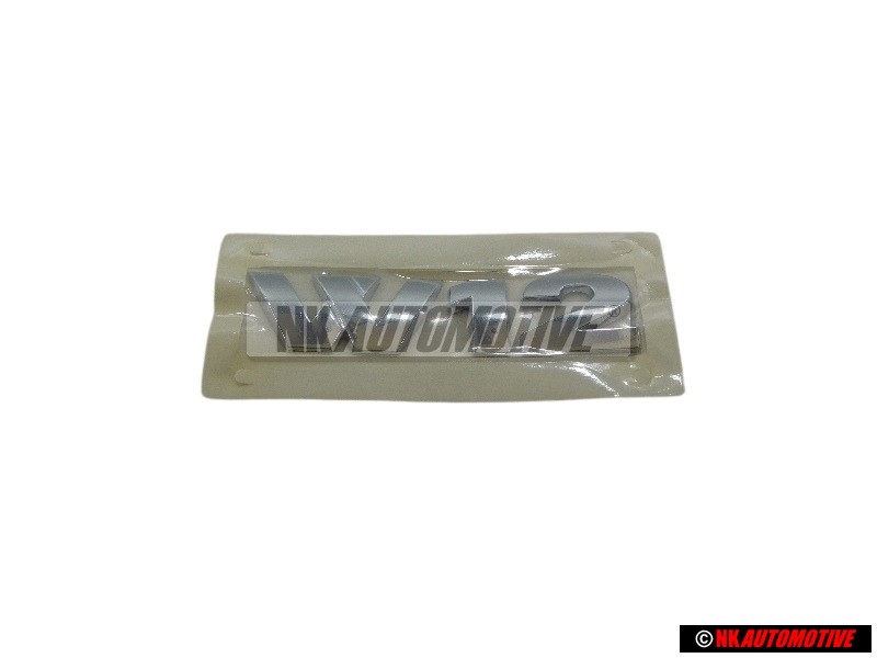 VW Original W12 Trasero Rotulo Insignia Emblema Cromo - 7L6853675D 739