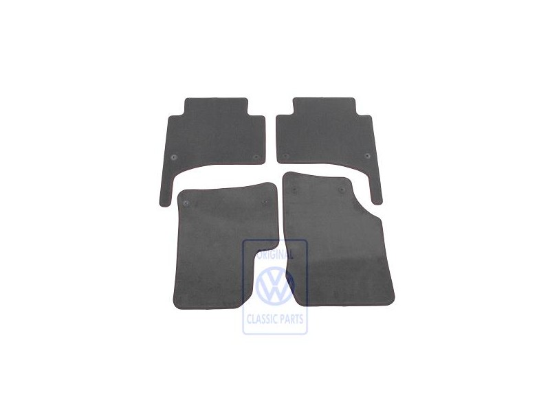 VW Original 1 Juego Alfombrillas Granadina (Rojo)/Antracita - 7L6863011J TML