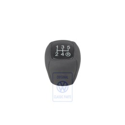 VW Original Pomo Palanca Cambio (Cuero) Negro - 7M0711141C 1BX