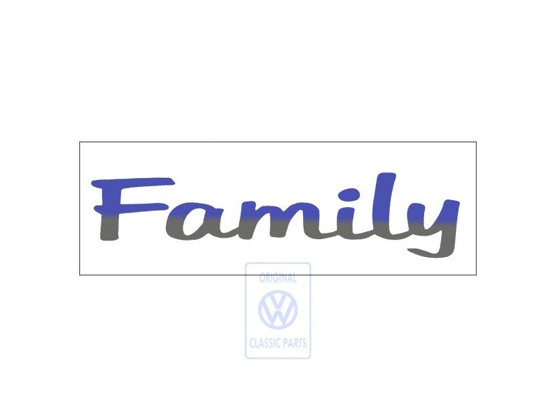 VW Original Rotulo Autoadhesivo Azul/Plata - 7M0854431A 54J